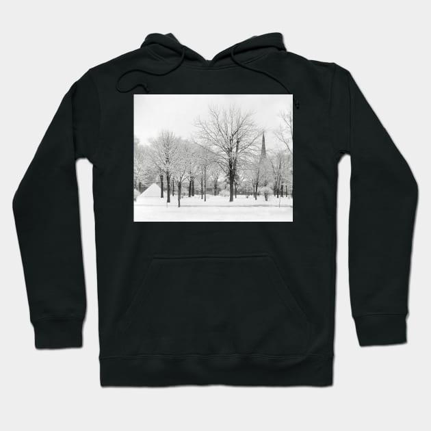 Winter in the Park, 1915. Vintage Photo Hoodie by historyphoto